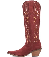 Dingo Bandelera Suede Laser Cut Western Boots