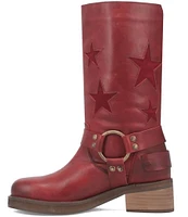 Dingo Blacklist Leather Laser Cut Star Moto Boots