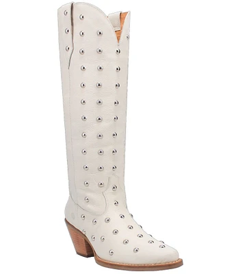 Dingo Broadway Bunny Leather Studded Tall Western Boots