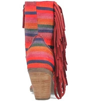 Dingo Chili Pepper Leather Fringe Western Boots