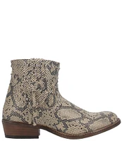 Dingo Clementine Snake Print Leather Studded Western Booties