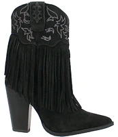 Dingo Crazy Train Fringe Suede Western Boots