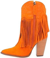 Dingo Crazy Train Fringe Suede Western Boots