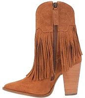 Dingo Crazy Train Fringe Suede Western Boots