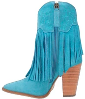 Dingo Crazy Train Fringe Suede Western Boots