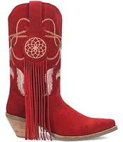 Dingo Day Dream Embroidered Suede Mid Western Boots