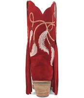 Dingo Day Dream Embroidered Suede Mid Western Boots