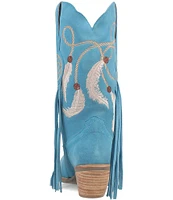 Dingo Day Dream Embroidered Suede Mid Western Boots