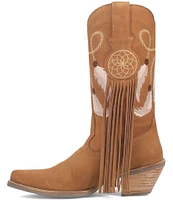 Dingo Day Dream Embroidered Suede Mid Western Boots