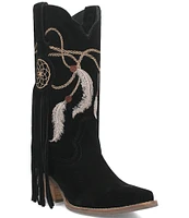 Dingo Day Dream Embroidered Suede Mid Western Boots