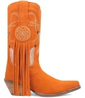 Dingo Day Dream Embroidered Suede Mid Western Boots