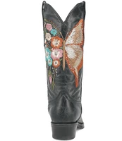 Dingo Duchess Distressed Leather Butterfly Western Boots