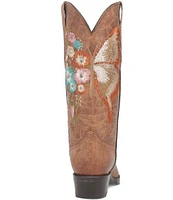 Dingo Duchess Distressed Leather Butterfly Western Boots