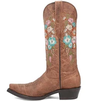 Dingo Duchess Distressed Leather Butterfly Western Boots