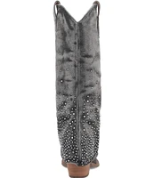 Dingo Eye Candy Denim Rhinestone Fold Over Western Boots