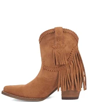 Dingo Fandango Suede Fringe Western Booties