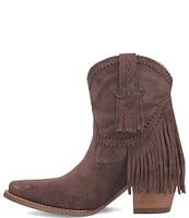 Dingo Fandango Suede Fringe Western Booties