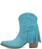 Dingo Fandango Suede Fringe Western Booties