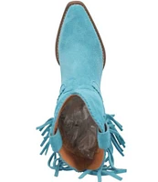 Dingo Fandango Suede Fringe Western Booties