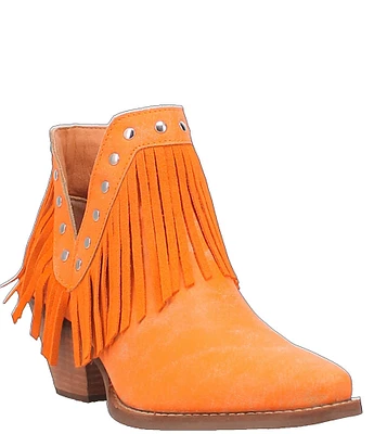 Dingo Fine N Dandy Suede Fringe Booties