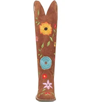 Dingo Flower Power Suede Embroidered Western Boots