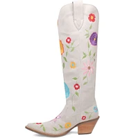 Dingo Flower Power Suede Embroidered Western Boots