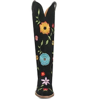 Dingo Flower Power Suede Embroidered Western Boots