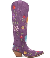 Dingo Flower Power Suede Embroidered Western Boots