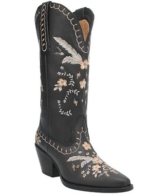 Dingo Full Bloom Floral Embroidered Leather Western Tall Boots