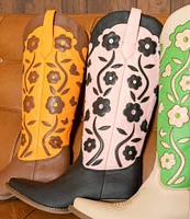 Dingo Goodness Gracious Leather Floral Tall Western Boots