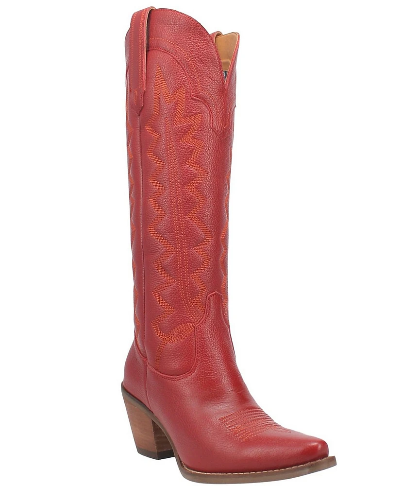 Dingo High Cotton Leather Tall Western Boots