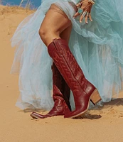 Dingo High Cotton Leather Tall Western Boots