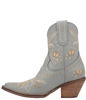 Dingo Primrose Leather Feather & Floral Embroidered Western Booties