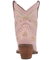 Dingo Primrose Leather Feather & Floral Embroidered Western Booties