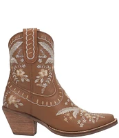 Dingo Primrose Leather Feather & Floral Embroidered Western Booties