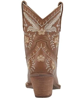 Dingo Primrose Leather Feather & Floral Embroidered Western Booties