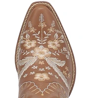 Dingo Primrose Leather Feather & Floral Embroidered Western Booties