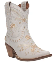 Dingo Primrose Leather Feather & Floral Embroidered Western Booties