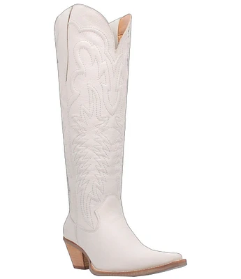 Dingo Raisin Kane Embossed Leather Tall Western Boots