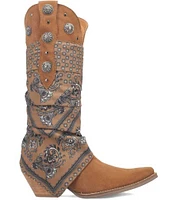 Dingo Rhapsody Suede Bandana Western Boots