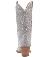 Dingo Silver Dollar Rhinestone Embellished Leather Western Boots