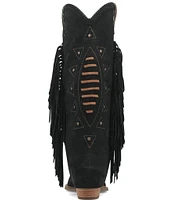 Dingo Spirit Trail Suede Fold Over Fringe Western Boots