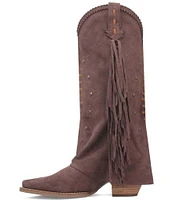 Dingo Spirit Trail Suede Fold Over Fringe Western Boots