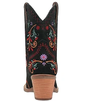 Dingo Sugar Bug Suede Floral Embroidered Western Booties