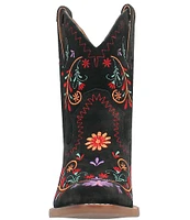 Dingo Sugar Bug Suede Floral Embroidered Western Booties