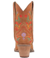 Dingo Sugar Bug Suede Floral Embroidered Western Booties