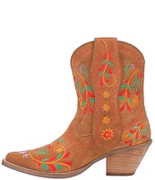 Dingo Sugar Bug Suede Floral Embroidered Western Booties