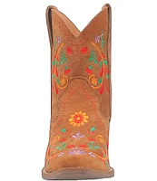 Dingo Sugar Bug Suede Floral Embroidered Western Booties