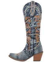 Dingo Texas Tornado Denim Tall Western Boots