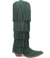 Dingo Wild Child Suede Fringe Western Boots